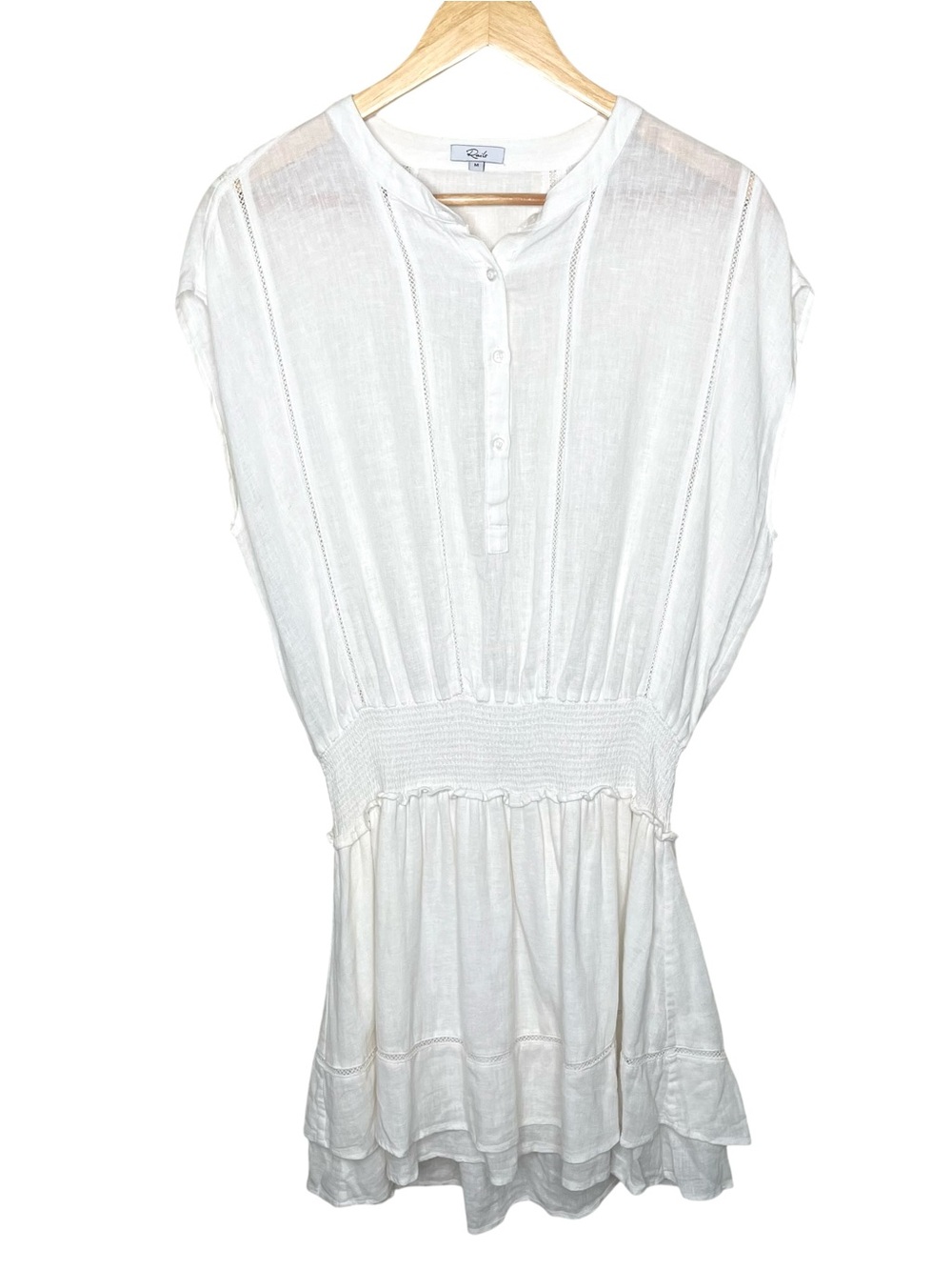 Rails Angelina Lace Detail Mini Dress White Medium - Picture 5 of 13